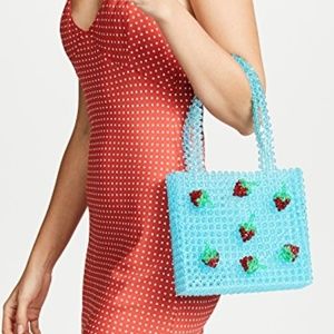 *NEW* Susan Alexandra Strawberry Blue Beaded Bag